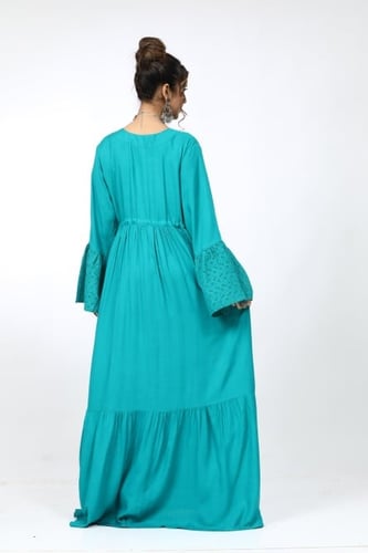 جلابية مخور اماراتي لون فيروزي موديل RB-42