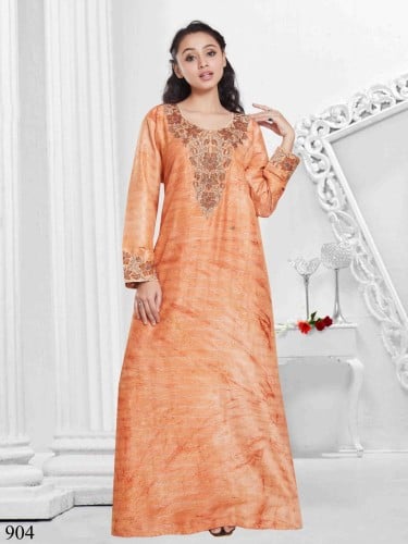 مخور اماراتي لون برتقالي مطرز بالقصب موديل DB4-31