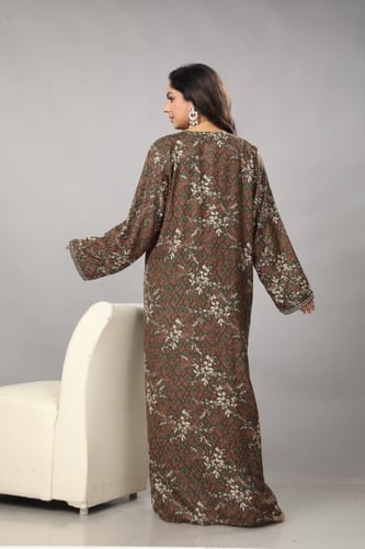 مخور اماراتي لون اخضر الزيتوني من الفيسكوز والقطن...