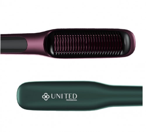 مشط ومملس للشعر عالي الحرارة 2 في 1 من يونايتد(متع...