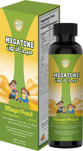 ميجاتون اوميجا 3 زيت السمك بطعم المانجو و الخوخ 22...
