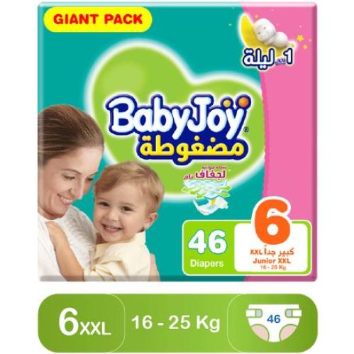 بيبي جوي مقاس (6) عبوة التوفير الضخم 46 حفاضة