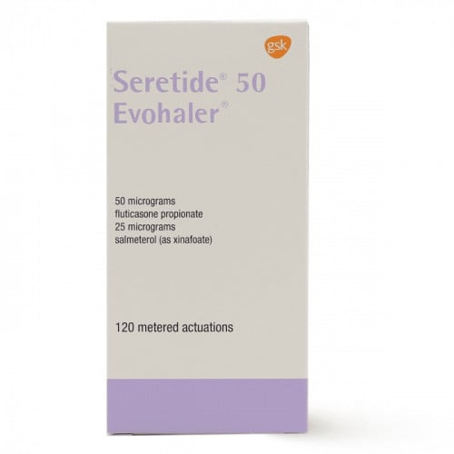 سيريتايد 50، لأعراض الأزمة التنفسية والربو - 1 إيف...