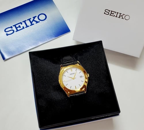 ساعة سيكو اليابانية انالوج كوارتز الرقيقة (Edg) بت...