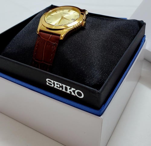 ساعة سيكو اليابانية انالوج كوارتز الرقيقة (Edg) بت...