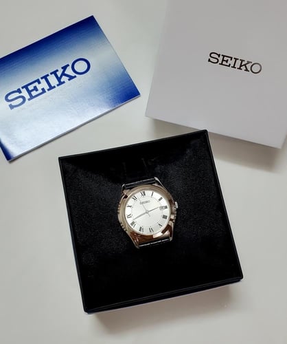 ساعة سيكو اليابانية انالوج كوارتز الرقيقة (Edg) بت...