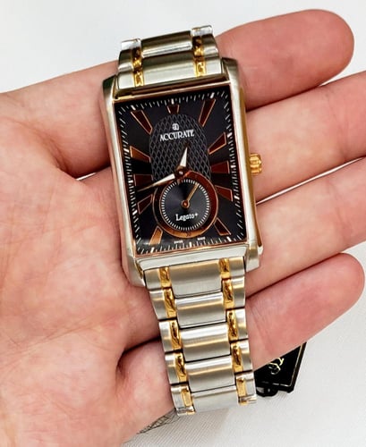 ساعة اكوريت السويسرية انالوج كوارتز ضد الخدش (SWIS...