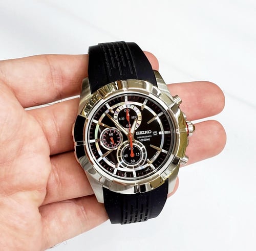 ساعة سيكو الرياضية LORD كرونو غراف كوارتز بسير بلا...