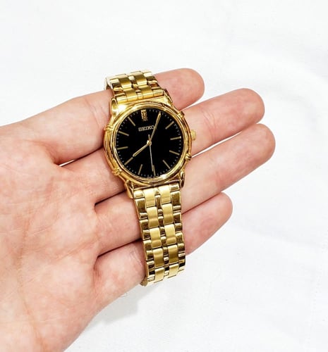 ساعة سيكو اليابانية انالوج كوارتز الرقيقة (Edg) ار...