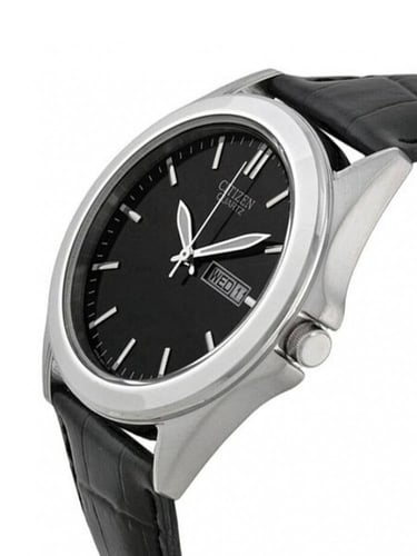 ساعة سيتزن جلد اليابانية بتاريخين انالوج كوارتز لل...