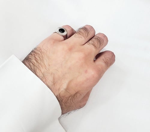 خاتم فضة عيار 925 ايطالي فضة 100% روديوم مصنوع ذات...