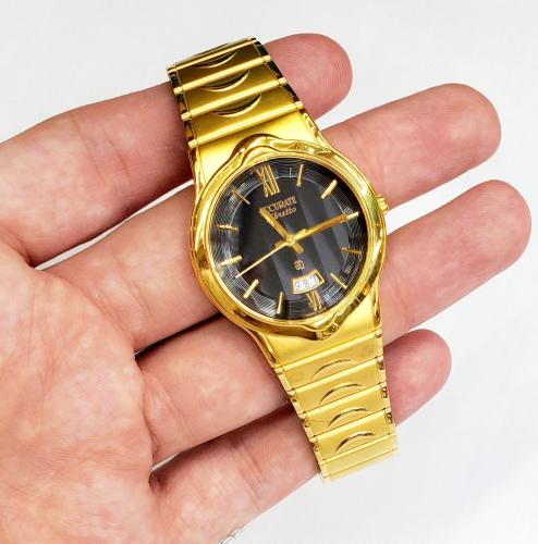 ساعة اكوريت السويسرية انالوج كوارتز (SWISS MADE) م...