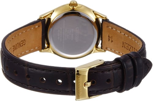 ساعة سيتزن جلد اليابانية انالوج كوارتز للنساء - ER...