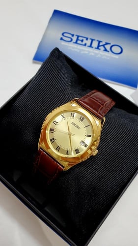 ساعة سيكو اليابانية انالوج كوارتز الرقيقة (Edg) بت...