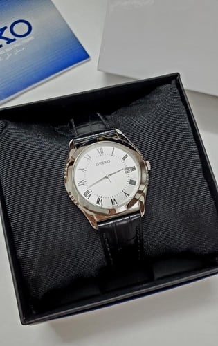 ساعة سيكو اليابانية انالوج كوارتز الرقيقة (Edg) بت...