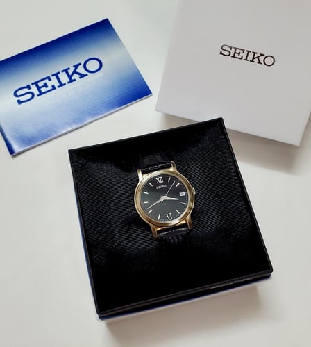 ساعة سيكو اليابانية انالوج كوارتز الرقيقة (Edg) بت...