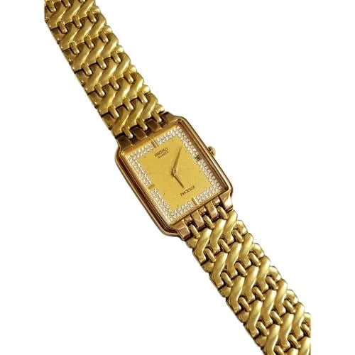 ساعة سيكو فينكس الفاخرة ( PHOENIX ) بتاريخ مينا ذهبي مقاس 30mm-34mm ستانلس ستيل مطلي ذهبي للرجال - Vintage P26