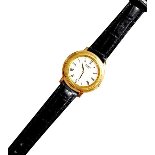 ساعة سيكو الرقيقة انالوج كوارتز المميزة (thin watch) 26mm مينا أبيض أرقام روماني حزام جلد فاخر لون اسود للنساء - Vintage S3