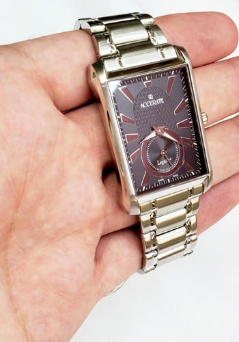 ساعة اكوريت السويسرية انالوج كوارتز ضد الخدش (SWIS...