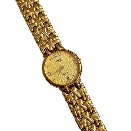 ساعة سيكو فينكس الفاخرة ( PHOENIX ) بتاريخ مينا ذهبي مقاس 30mm-34mm ستانلس ستيل مطلي ذهبي للرجال - Vintage P14