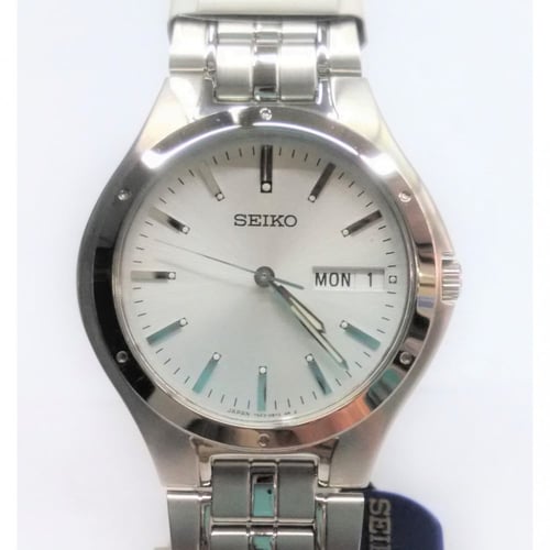 ساعة سيكو اليابانية انالوج كوارتز بتاريخين ستانلس...