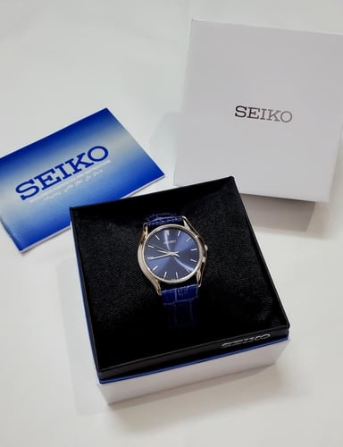 ساعة سيكو اليابانية انالوج كوارتز الرقيقة (Edg) جل...