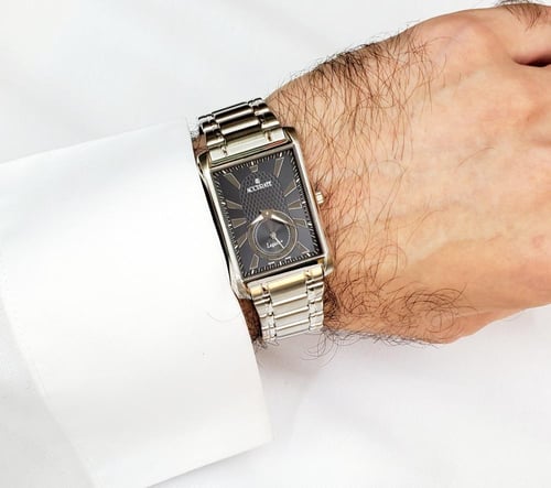 ساعة اكوريت السويسرية انالوج كوارتز ضد الخدش (SWIS...