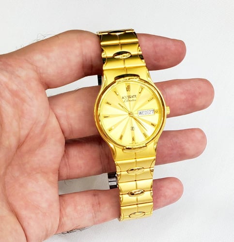 ساعة اكوريت السويسرية انالوج كوارتز (SWISS MADE) م...