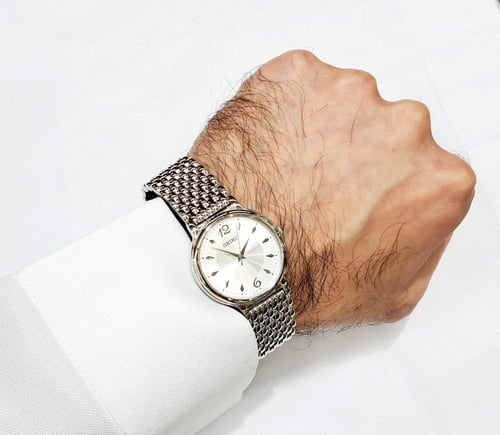 ساعة سيكو اليابانية انالوج كوارتز الرقيقة (Edg) ست...