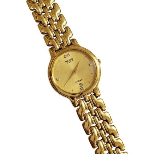 ساعة سيكو فينكس الفاخرة ( PHOENIX ) بتاريخ مينا ذهبي مقاس 30mm-34mm ستانلس ستيل مطلي ذهبي للرجال - Vintage P12