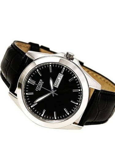 ساعة سيتزن جلد اليابانية بتاريخين انالوج كوارتز لل...