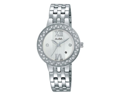 ساعة البا الكلاسيكية انالوج كوارتز ستانلس ستيل فضي...