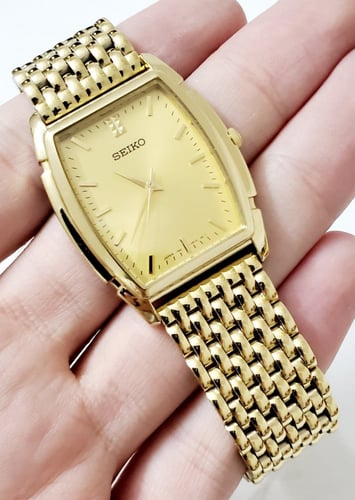 ساعة سيكو اليابانية انالوج كوارتز الرقيقة (Edg) ست...