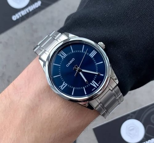 Casio MTP-V005D-2B5 Stainless Steel Analog Watch