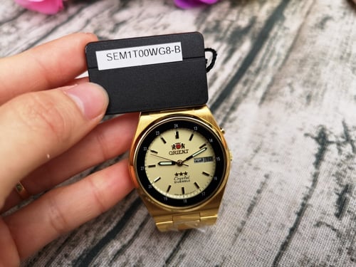 Orient Automatic Stainless Steel Golden Watch for...