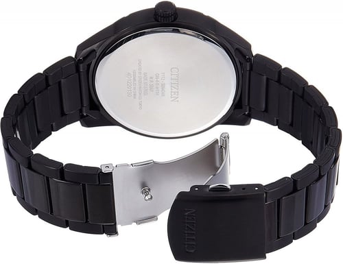ساعة سيتزن بتاريخ ستانلس ستيل اسود انالوج كوارتز ل...