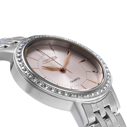 ساعة سيتزن اليابانية ستانلس ستيل انالوج كوارتز للن...