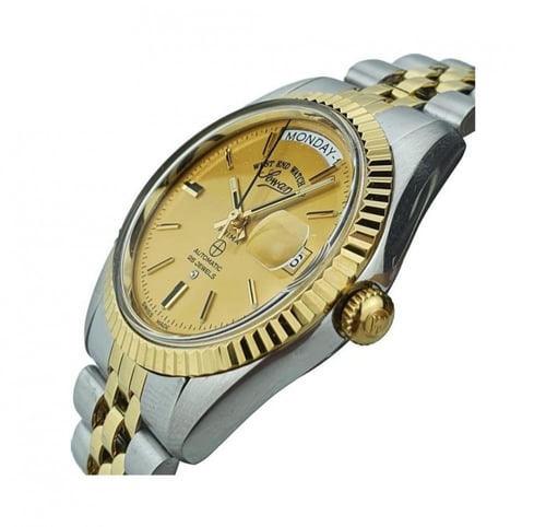 ساعة وست اند واتش كو اوتوماتيك ستانلس ستيل بلونين...