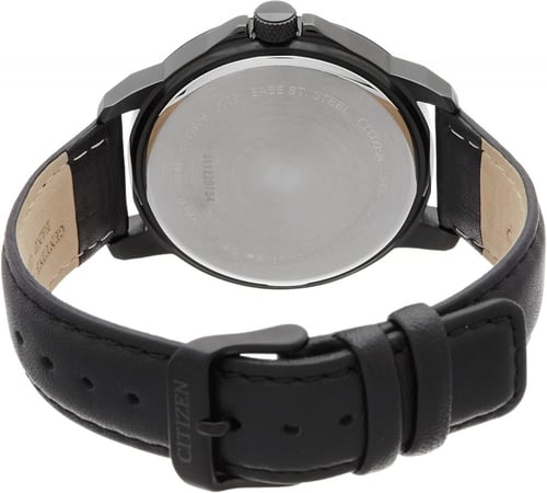 ساعة سيتزن جلد اليابانية كرونو غراف كوارتز للرجال-...