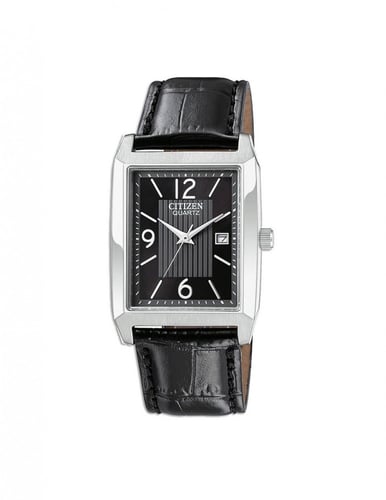 ساعة سيتيزن اليابانية كوارتز انالوج جلد بتاريخ للر...