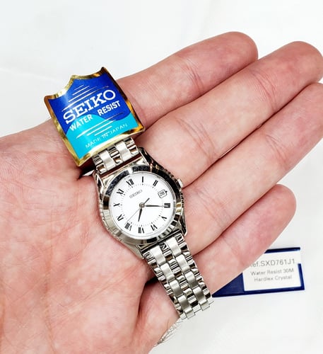 ساعة سيكو اليابانية انالوج كوارتز الرقيقة (Edg) ست...