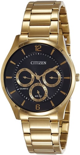 ساعة سيتزن اليابانية كرونو غراف كوارتز للرجال - AG...
