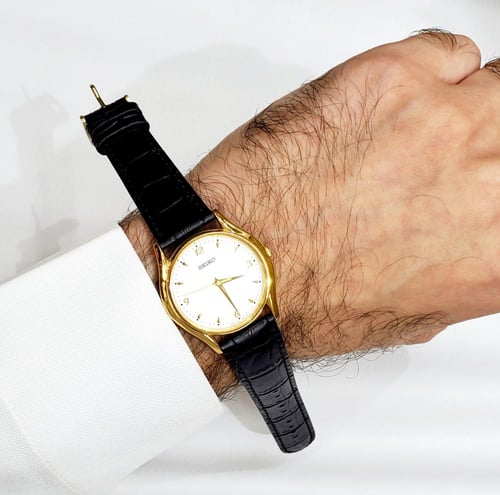 ساعة سيكو اليابانية انالوج كوارتز الرقيقة (Edg) جل...