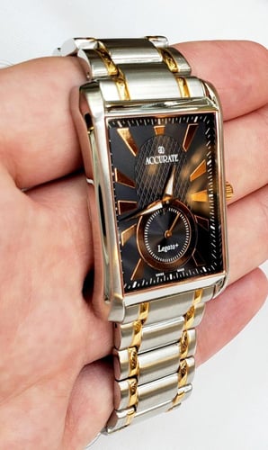 ساعة اكوريت السويسرية انالوج كوارتز ضد الخدش (SWIS...