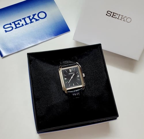 ساعة سيكو اليابانية انالوج كوارتز الرقيقة (Edg) مر...