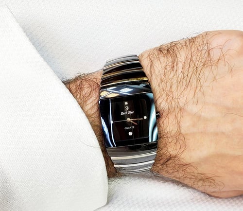 ساعة اريل ستار انالوج كوارتز سيراميك JAPAN MOVE'T...