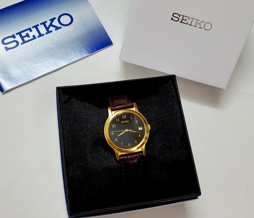 ساعة سيكو اليابانية انالوج كوارتز الرقيقة (Edg) بت...