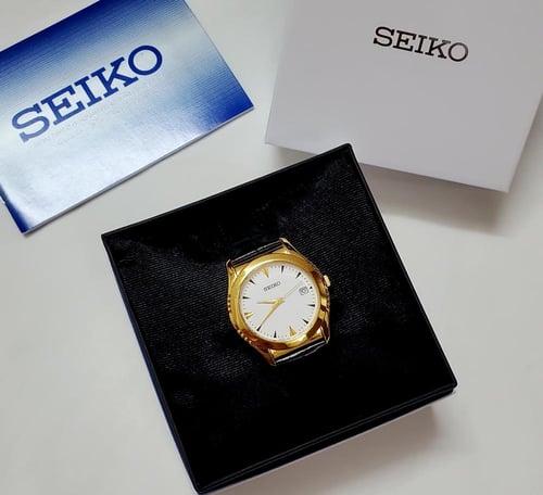 ساعة سيكو اليابانية انالوج كوارتز الرقيقة (Edg) بت...