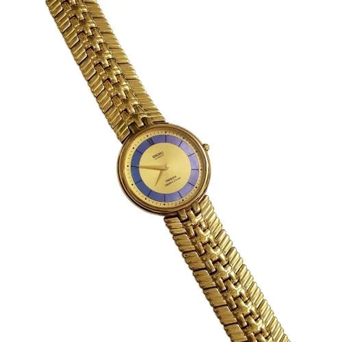 ساعة سيكو فينكس الفاخرة ( PHOENIX ) مينا صدفي ضد الخدش مقاس 30mm-34mm ستانلس ستيل مطلي ذهبي للرجال - Vintage P25