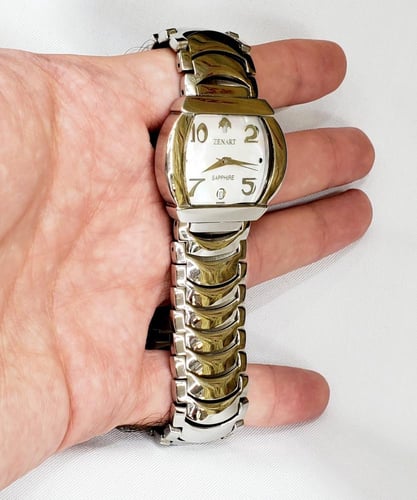 ساعة زينارت نخلة السويسرية انالوج كوارتز ضد الخدش...